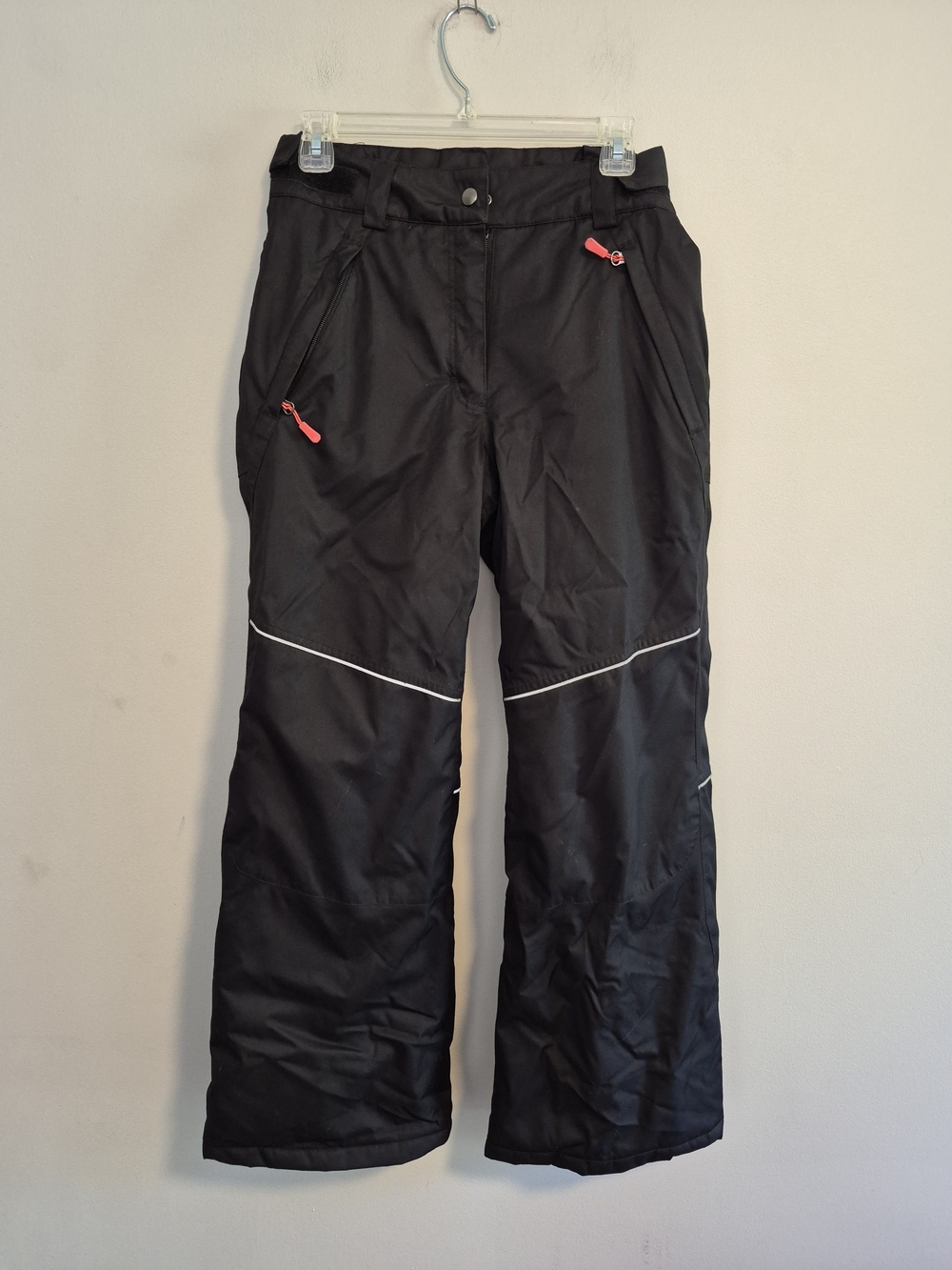 Xmtn Youth 14 Black Insulated Snow Pants with Reflective Trim